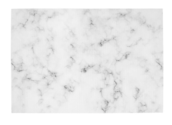 Vinyl Placemat Marble printed  White