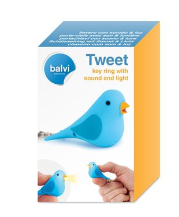 Tweet Key ring with sound/light