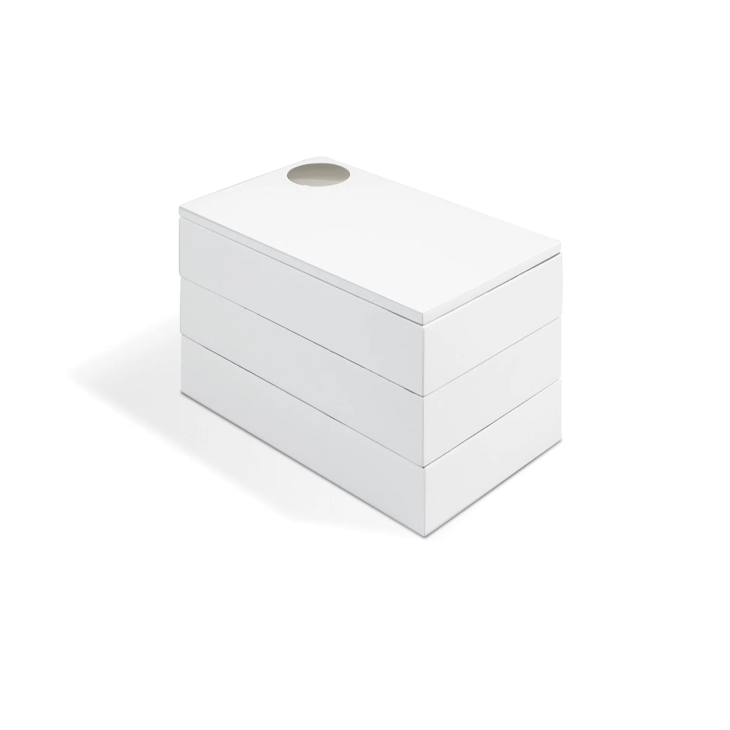 Spindle storage box white