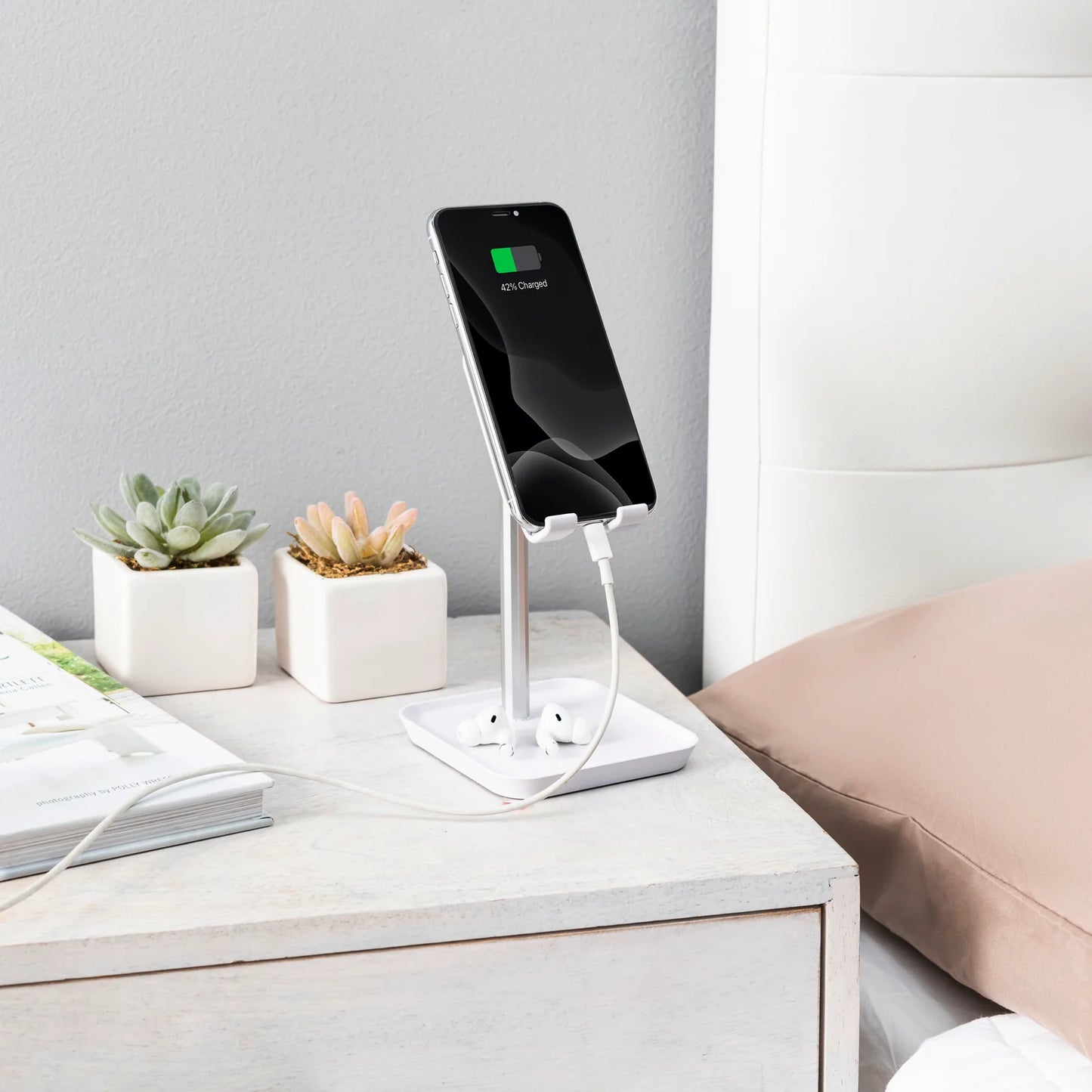 The Perfect Phone Stand Adjustable WHITE