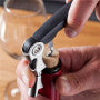 Vacu Vin Double Hinged Black and Stainless Steel Waiter's Corkscrew Bottle Opener