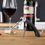 Vacu Vin Double Hinged Black and Stainless Steel Waiter's Corkscrew Bottle Opener