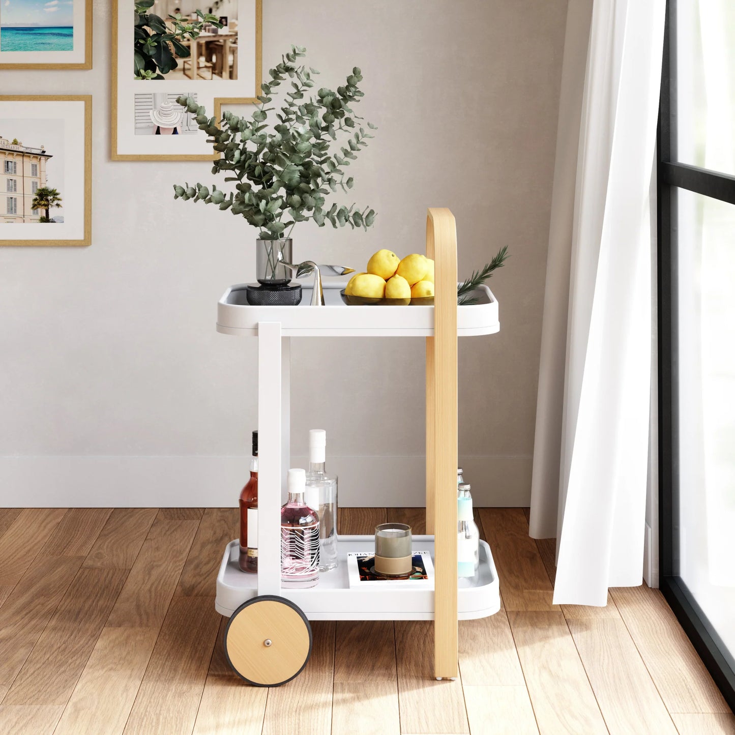 Bellwood  bar serving cart white
