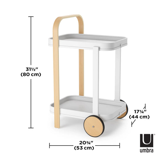 Bellwood  bar serving cart white