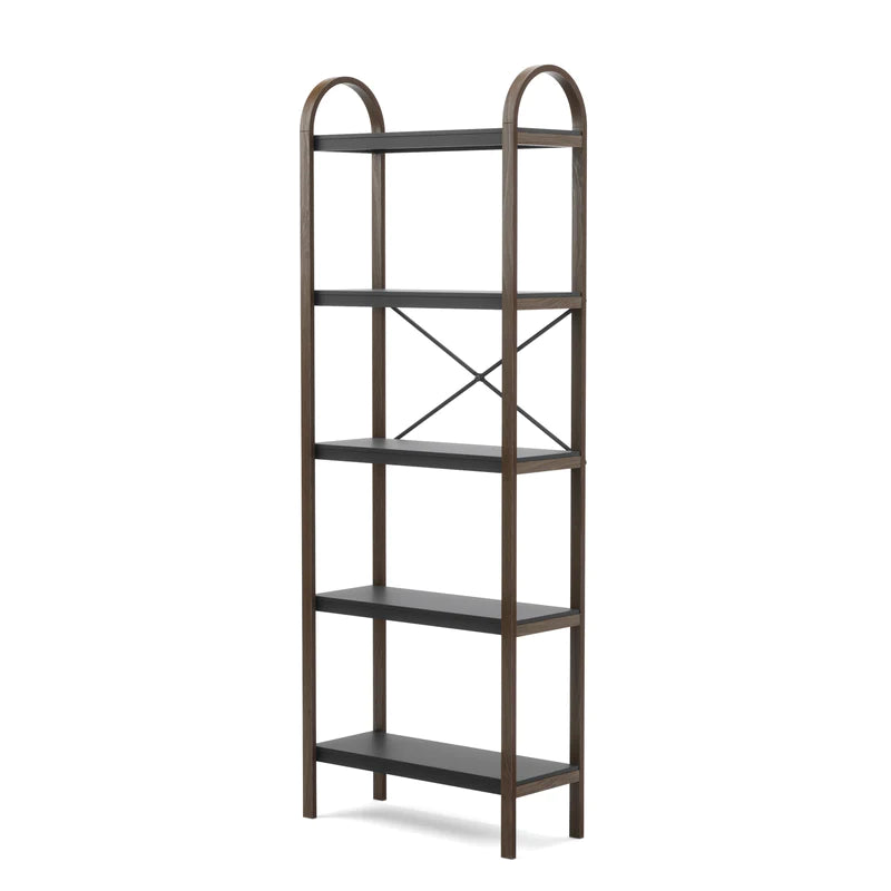 Bellwood Five Tier Shelf black/walnut