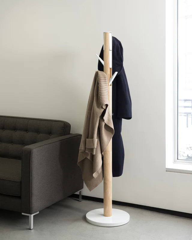 Flapper coat rack white/natural