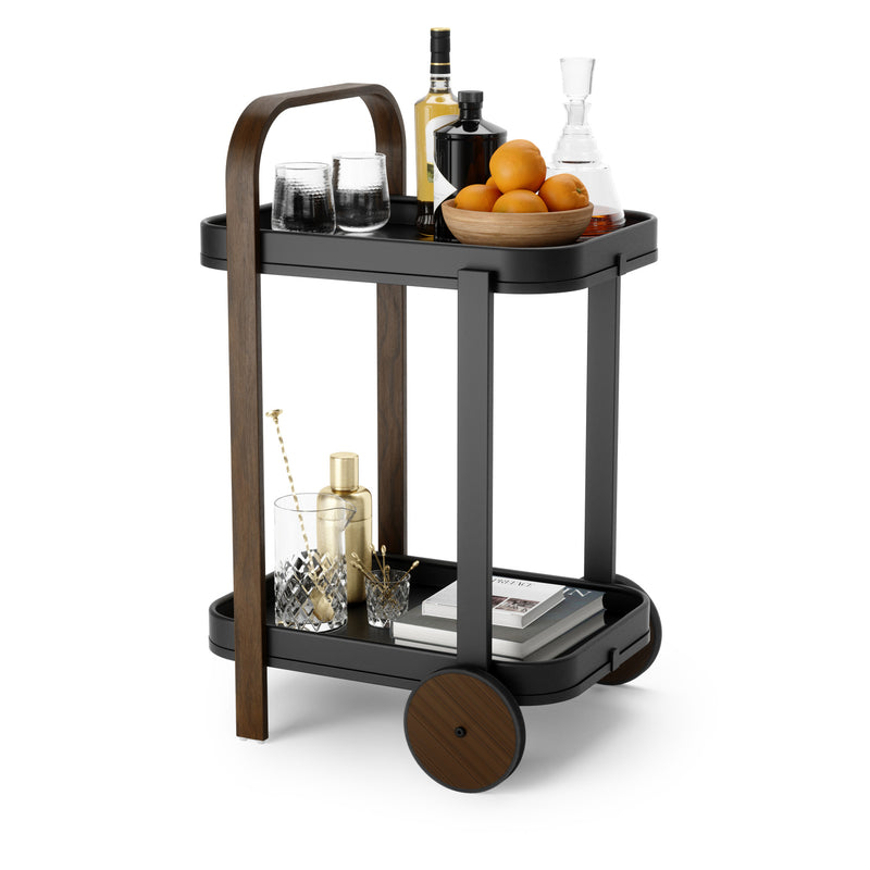 Bellwood Bar & Serving Cart BLK/Waln