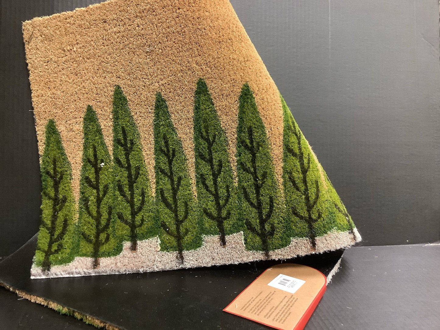 Trees Coir Mat - Long Green Floor Mat 18x40"