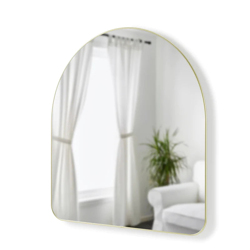 Hubba Arched Mirror 34x36" BRASS