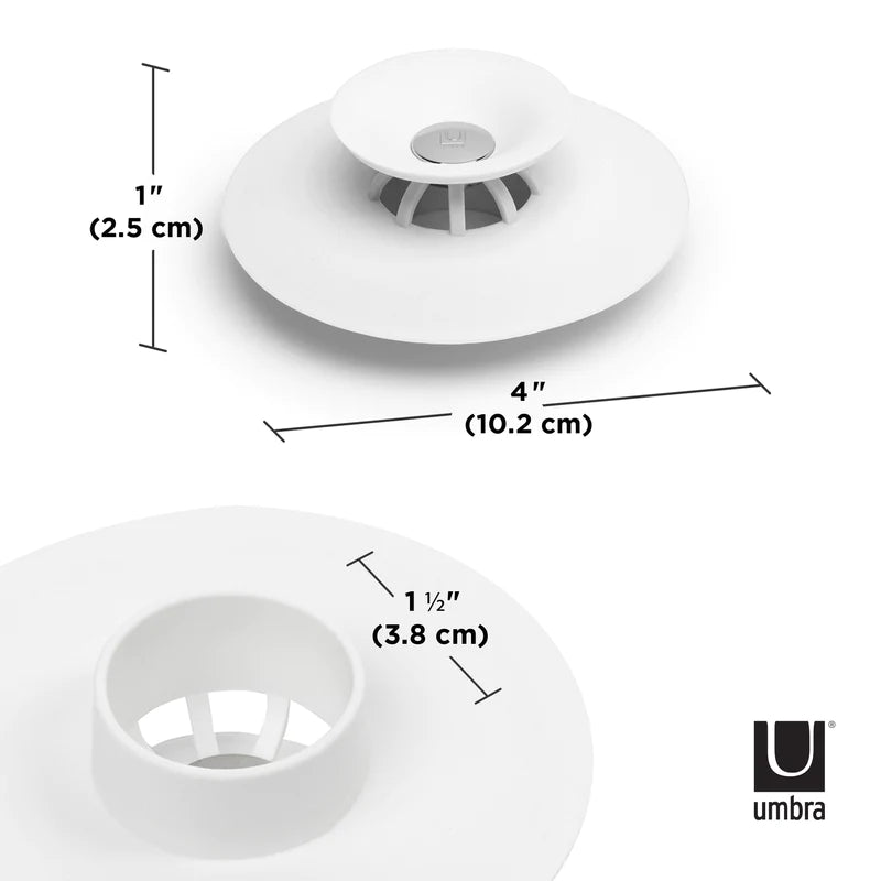 Flex Drain Stop & Hair Catcher WHITE
