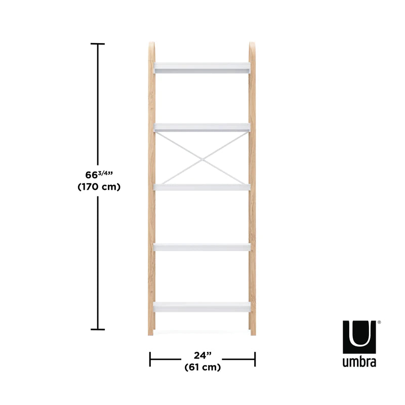 Bellwood Five Tier Shelf white/natural