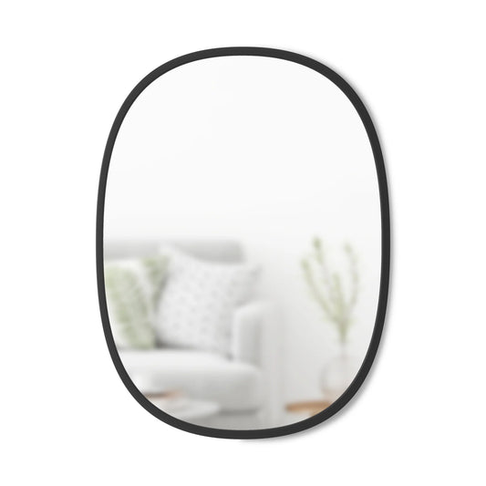 Hub Oval wall Mirror 2'X3' - black