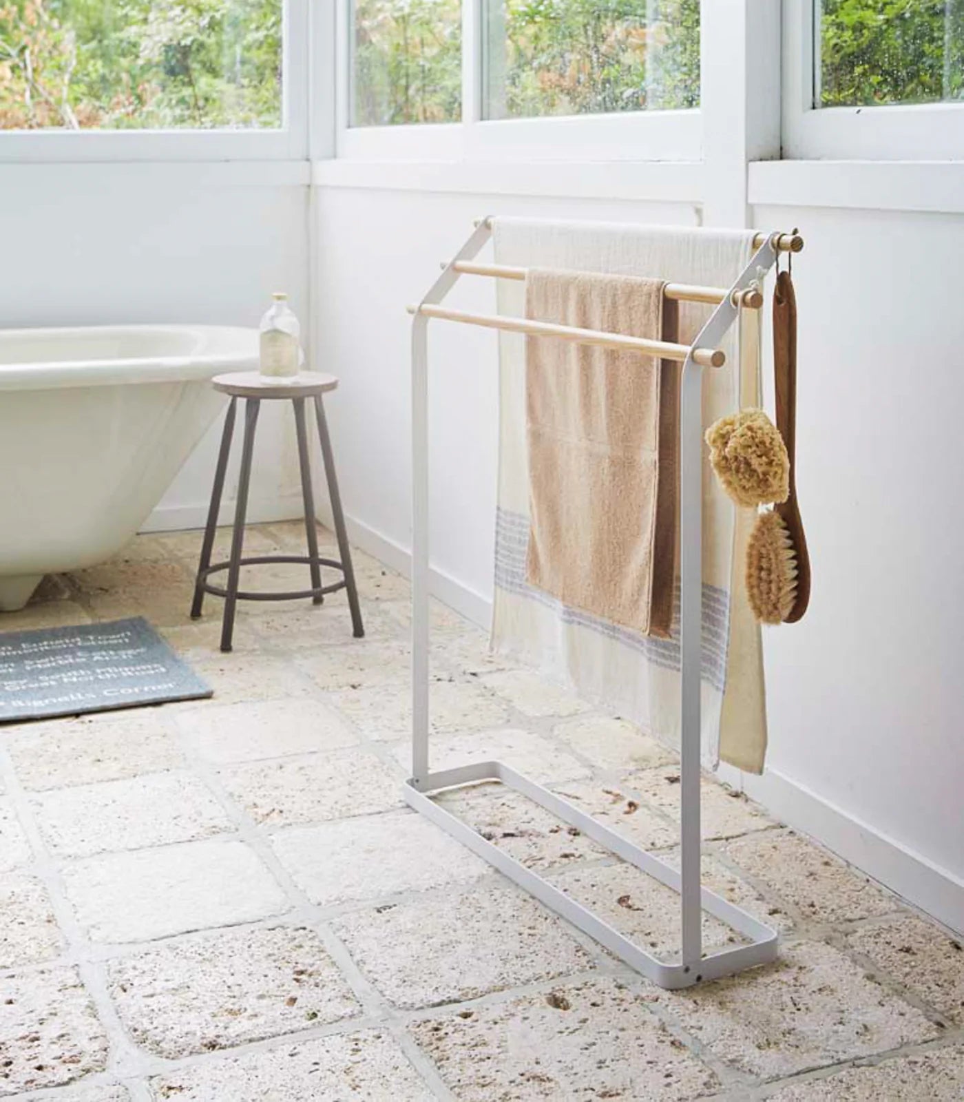 Tosca Bath Towel Hanger WHITE