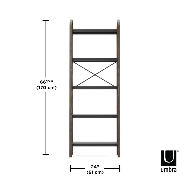 Bellwood Five Tier Shelf black/walnut