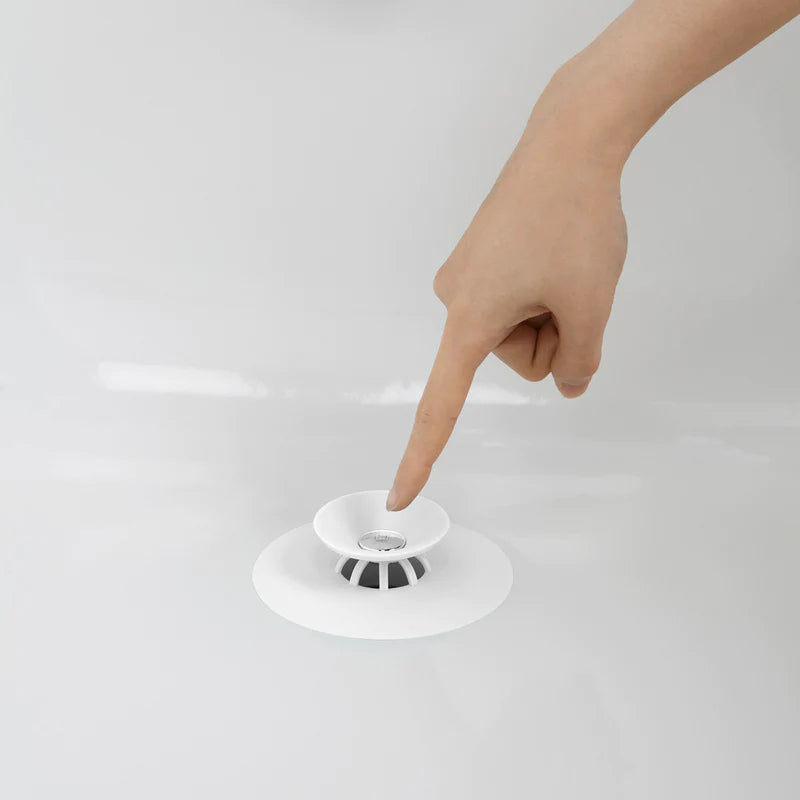 Flex Drain Stop & Hair Catcher WHITE