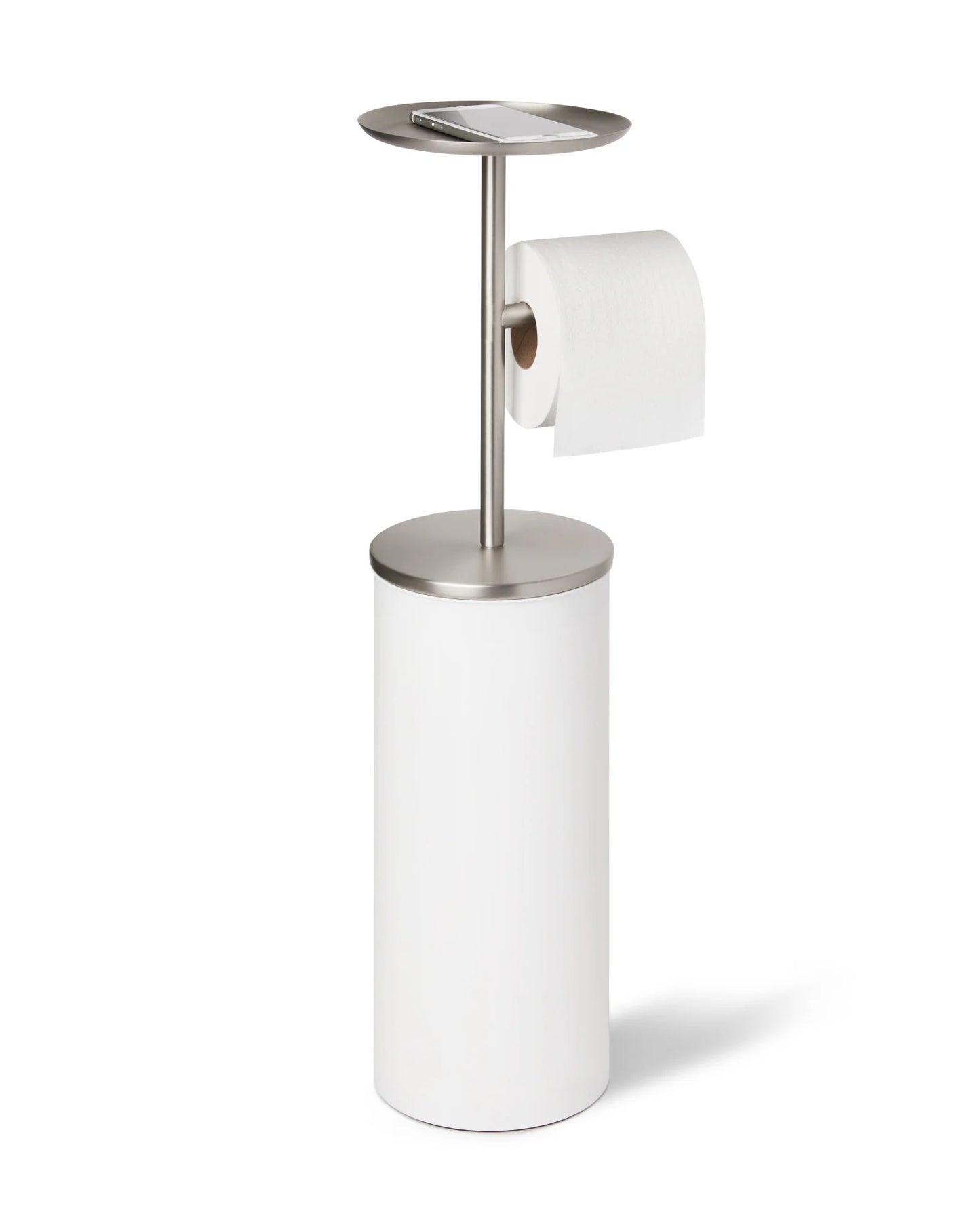 Portaloo toilet paper stand  WHT/NKL