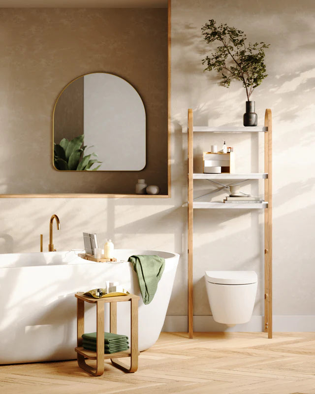 Hubba Arched Mirror 34x36" BRASS