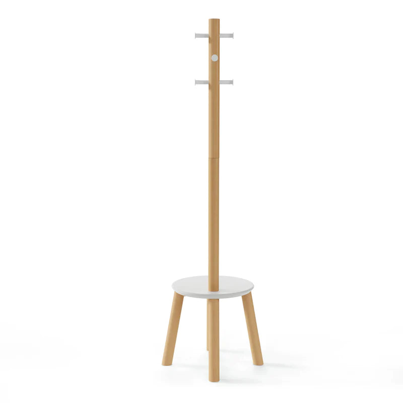 Pillar stool coatrack BLACK-WALNUT