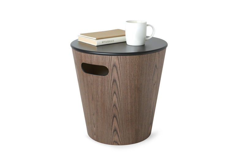 Woodrow storage stool Blk/Wal