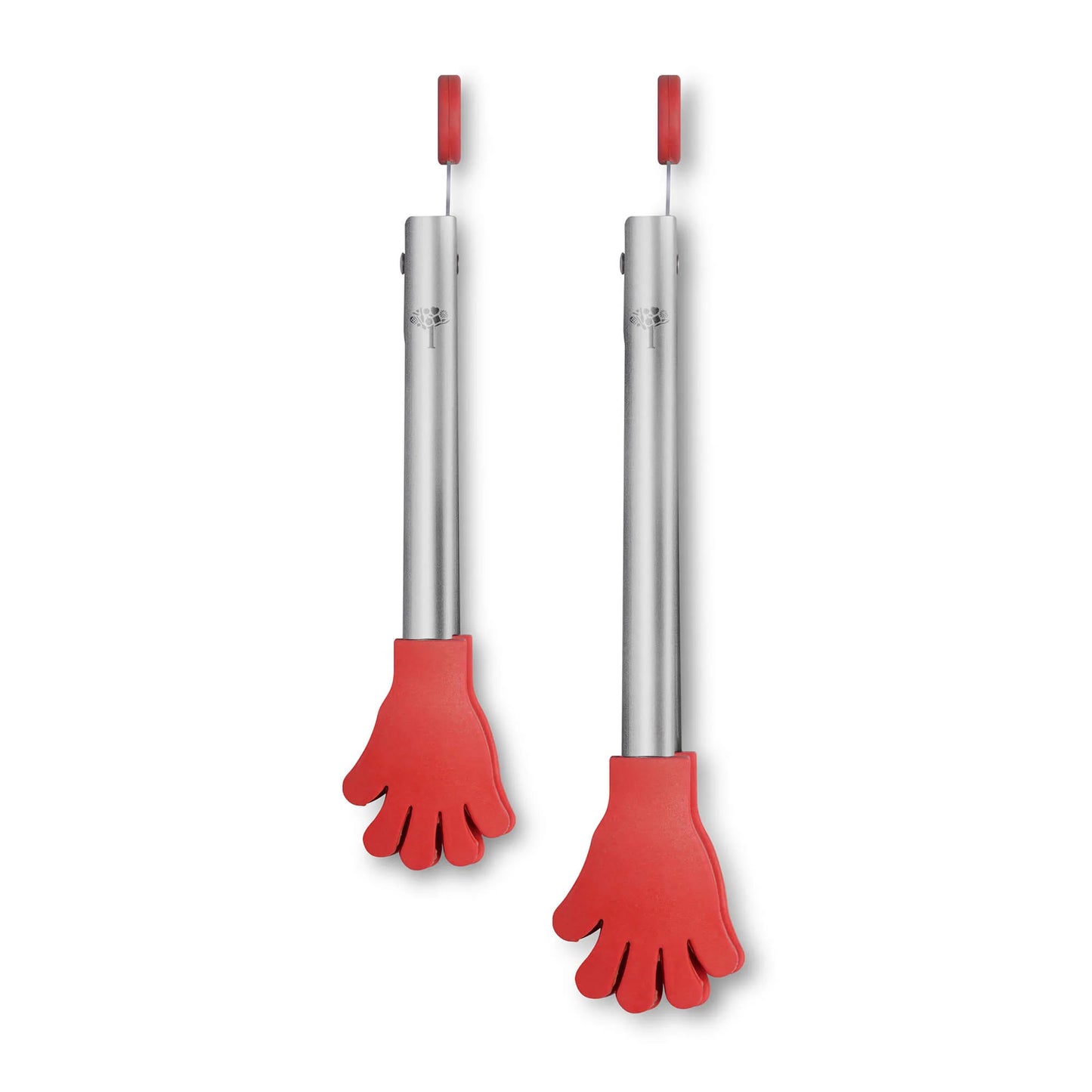 Handy Cooks Tongs, RED. 7 Silicone Handy Tongs.
